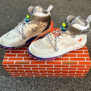Nike Off-White Air Force 1 Mid, White-Clear White Size 9 NWT